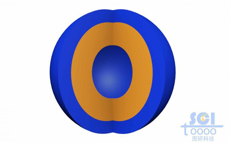 八分之一切口的內(nèi)部有小分子彌散的實(shí)心球