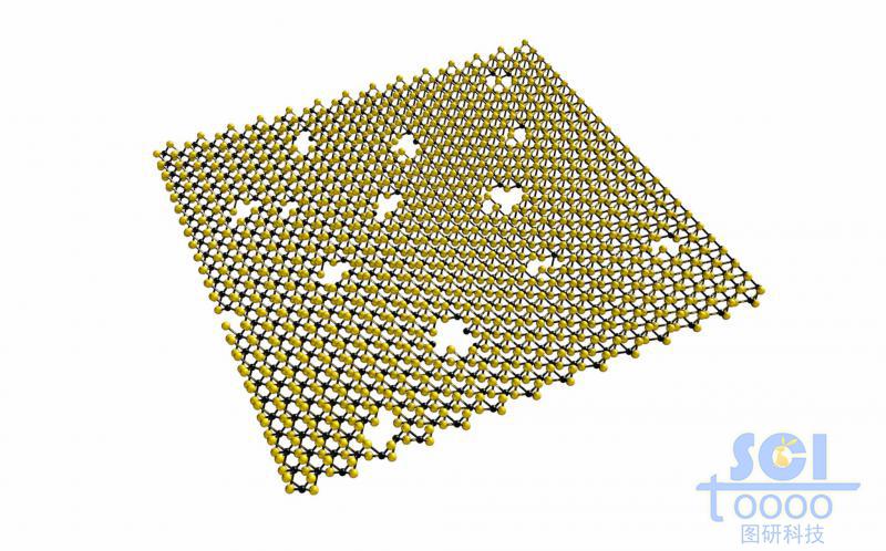 帶缺陷的硫化鉬MoS2膜片