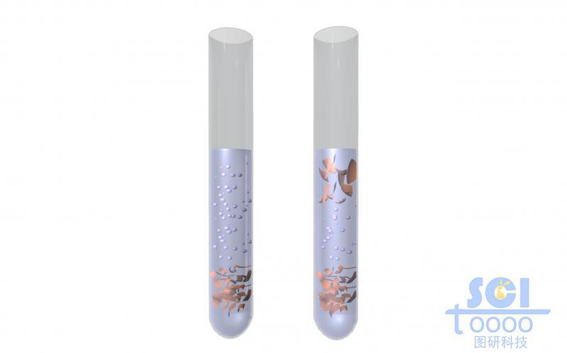 試管內(nèi)含溶液和碎裂的細胞結構