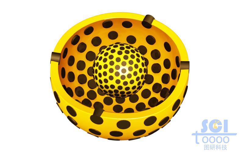 帶二分之一切口的雙層介孔球/硅球/納米顆粒，孔道填充藥物