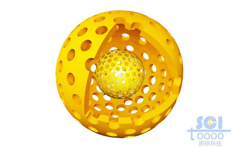 帶八分之一切口的雙層介孔球/硅球/納米顆粒