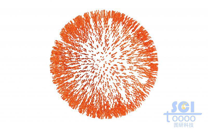 高分子鏈段向心形成的納米球/納米顆粒