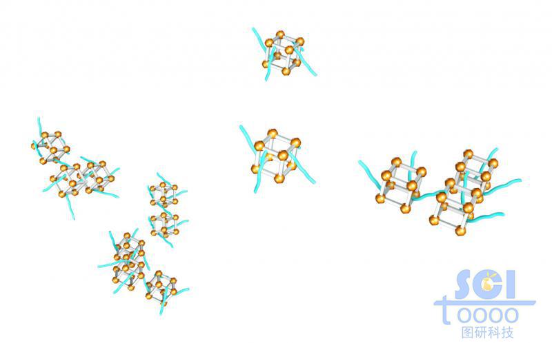 帶高分子鏈段且高分子鏈段相互交聯(lián)的金屬骨架結(jié)構(gòu)