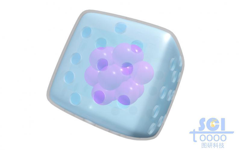 方形介孔納米顆粒內包裹藥物