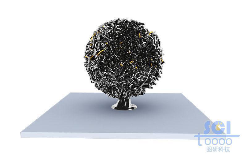 逆向吸附液體的碳納米管/高分子鏈段纏繞的多孔球