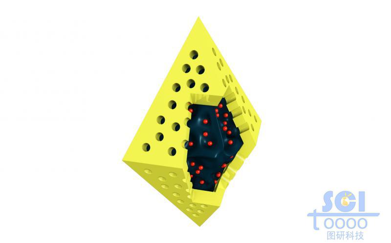 空心介孔納米藥物內(nèi)核中帶鑲嵌小分子/藥物結(jié)構(gòu)的八面體碳結(jié)構(gòu)