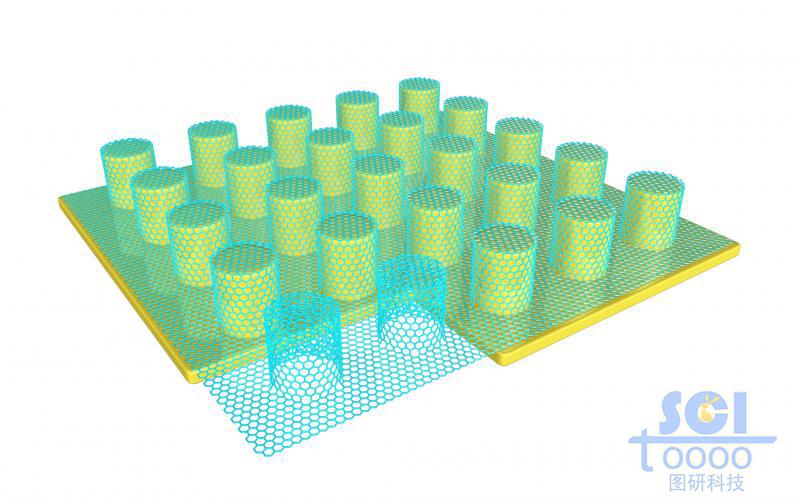 石墨烯包裹的納米柱陣列