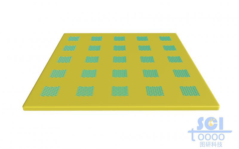 基底上整齊排列的小片石墨烯片