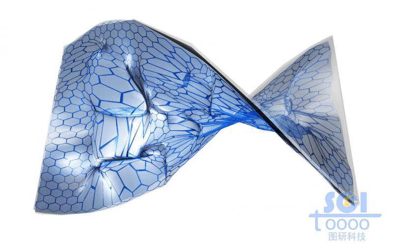 柔軟彎曲的石墨烯片