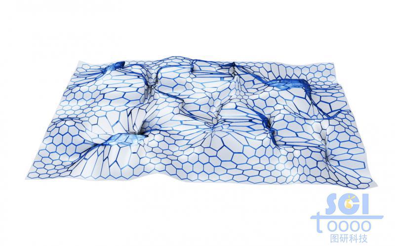 柔軟彎曲的石墨烯片