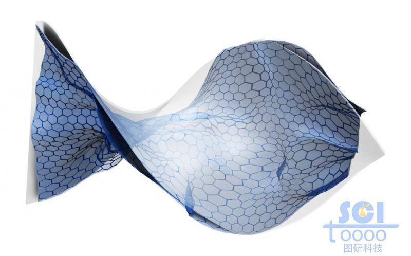 柔軟彎曲的石墨烯片