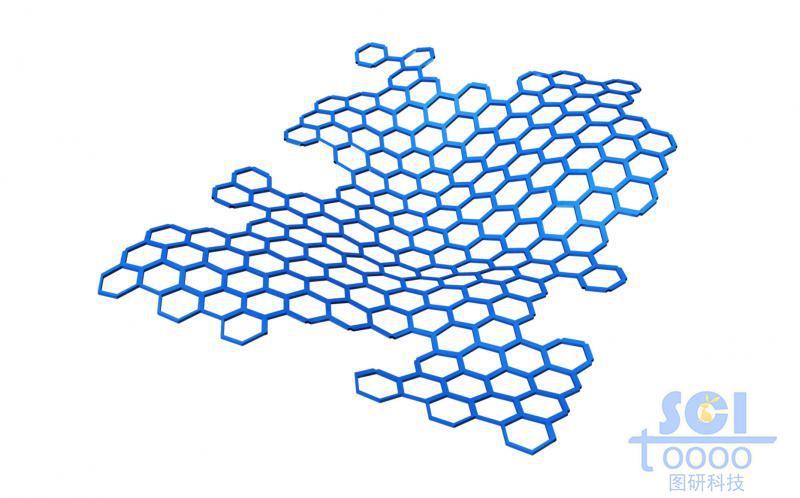 起伏的邊緣帶缺陷的石墨烯