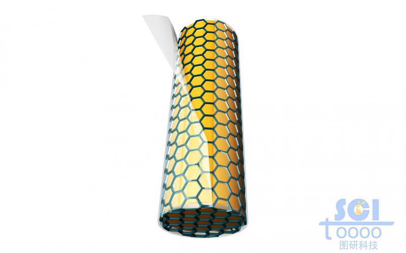 金納米探針表面包裹石墨烯結(jié)構(gòu)之后再包覆透明膜