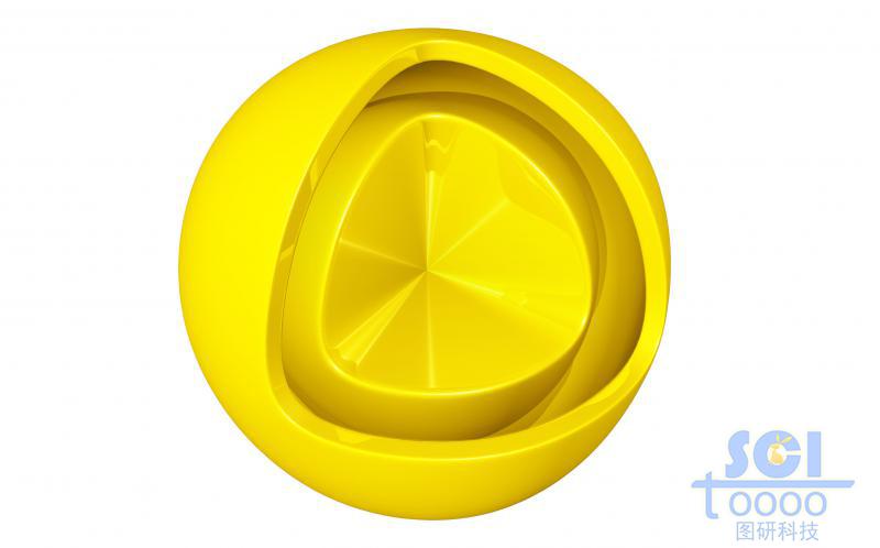 八分之一切口的中空夾心球