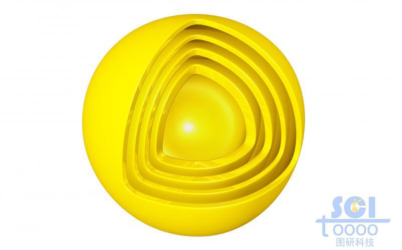 帶八分之一切口的四層夾心球殼結(jié)構(gòu)