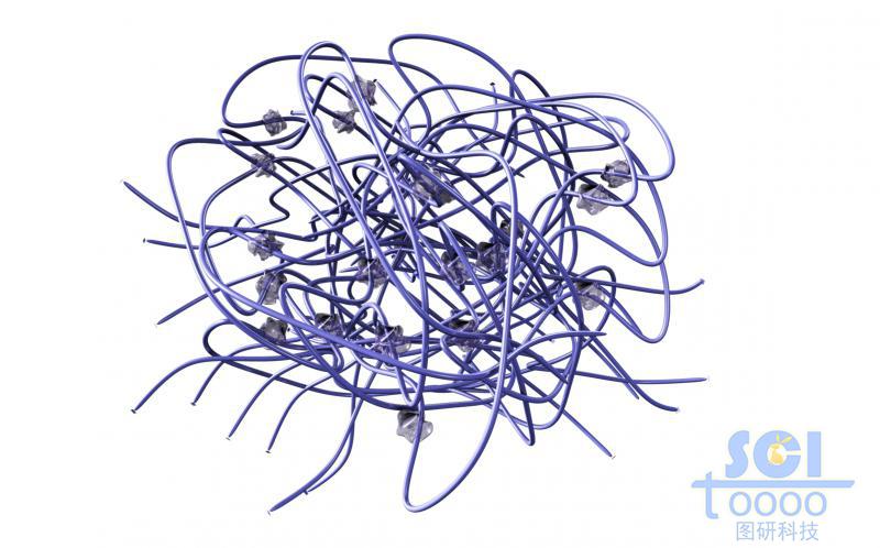 高分子鏈段交聯(lián)纏繞形成的結(jié)構(gòu)內(nèi)嵌吸附納米藥物