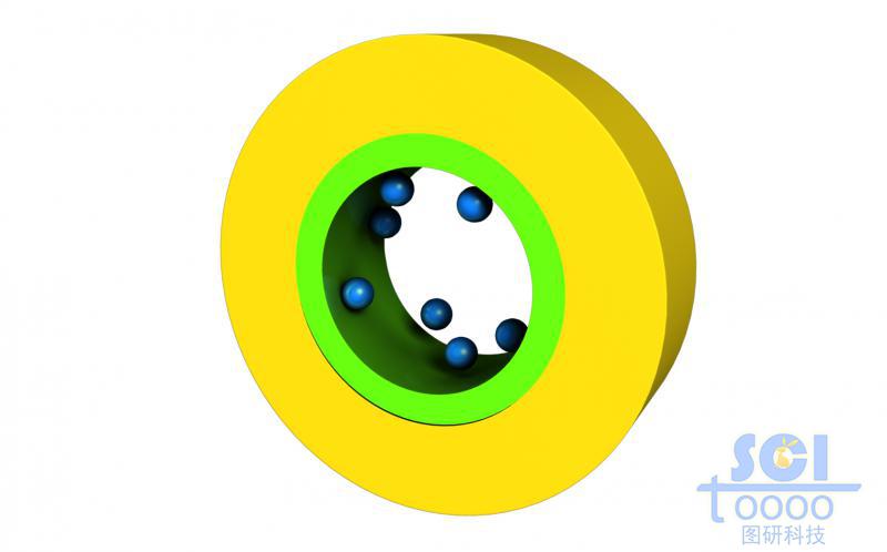 管壁內(nèi)生長附著物的單孔切片示意