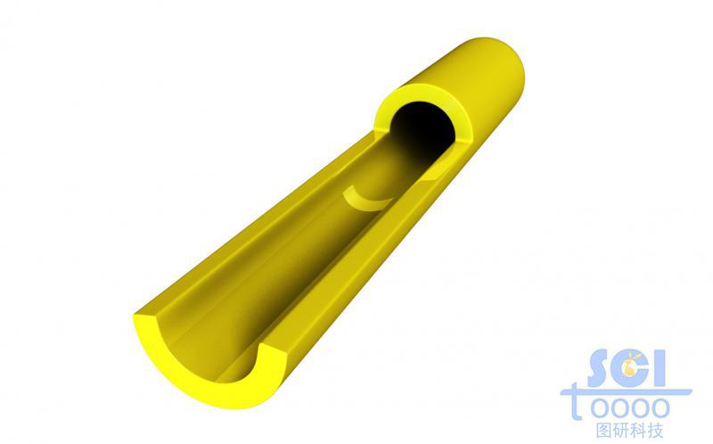 單壁空心管切面示意