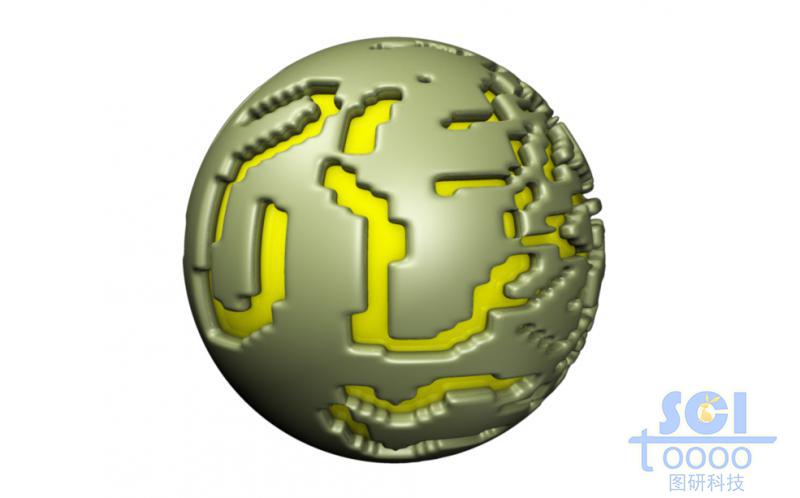 內(nèi)部填充表層無(wú)序鏤空的球殼