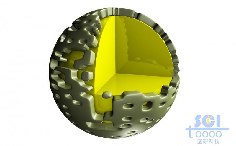 內(nèi)部填充表層無序鏤空的球殼