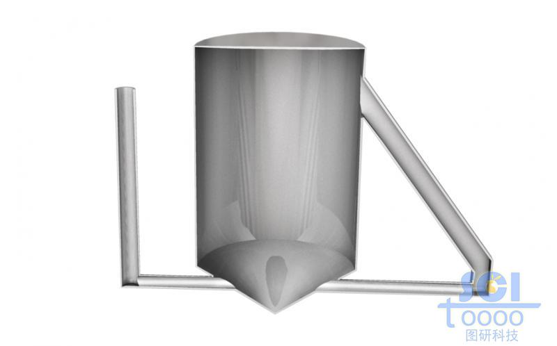 剖面的帶出入口的反應(yīng)釜