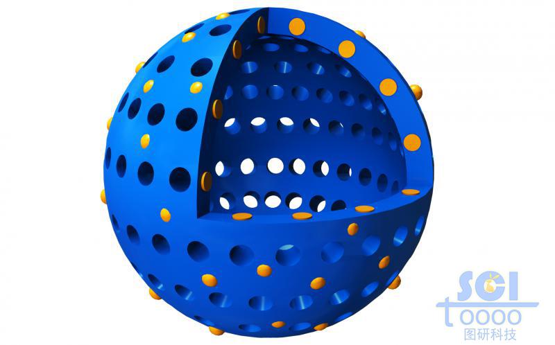 表面鑲嵌有機(jī)基團(tuán)的介孔二氧化硅中空球