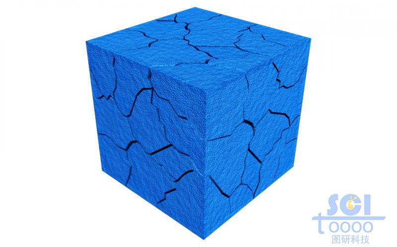表面裂紋的立方體