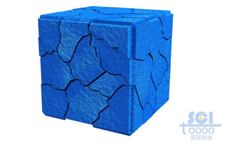 表面裂紋的立方體