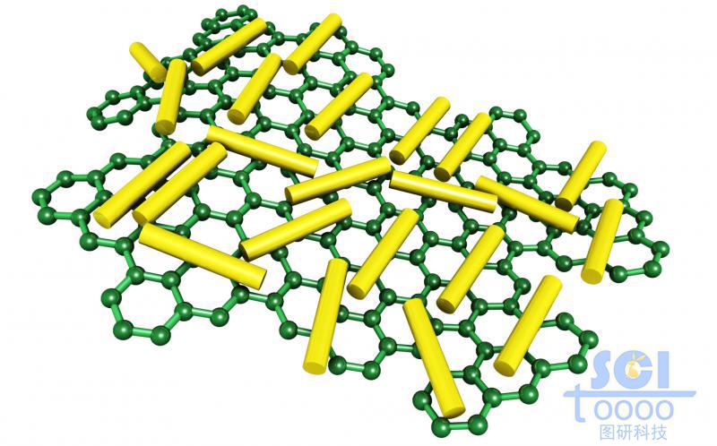 表面有納米線的go石墨烯片