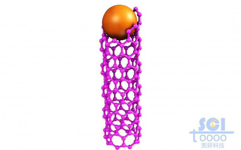 zigzag邊的碳管自合成時的頂端結構