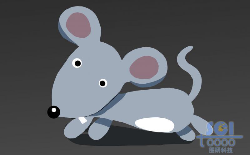 卡通臥式灰鼠
