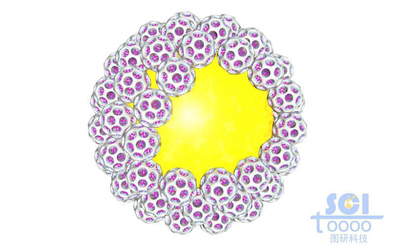 孔道負載藥物的介孔二氧化硅球通過乳液聚合