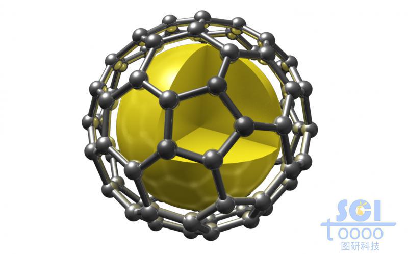 表面附著石墨烯/富勒烯的八分之一納米球