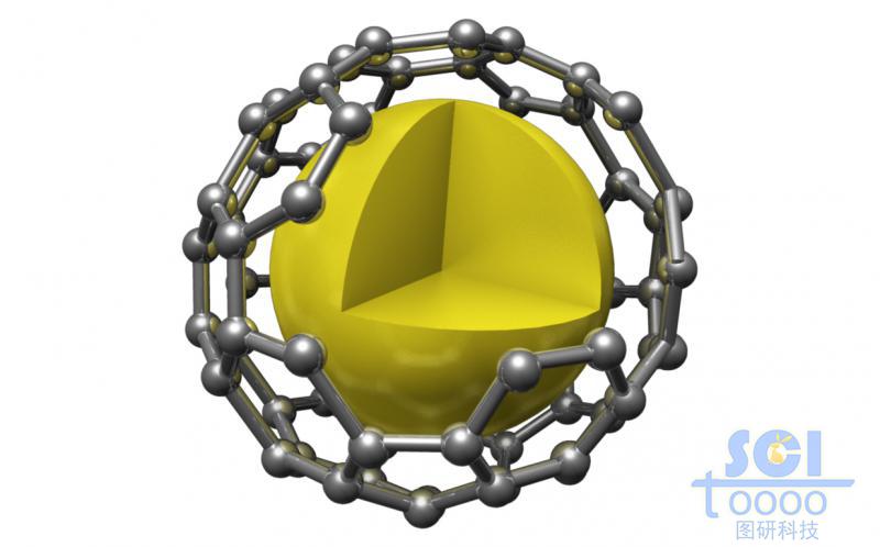表面附著石墨烯/富勒烯的八分之一切口的納米球
