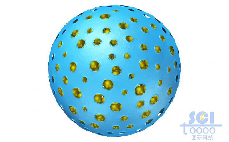 內(nèi)部裝載藥物的多孔微囊