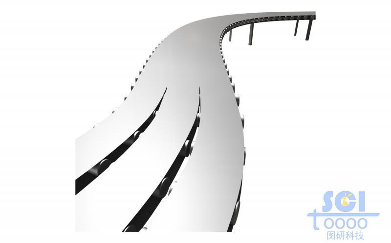 三段匯聚/分叉的道路模型