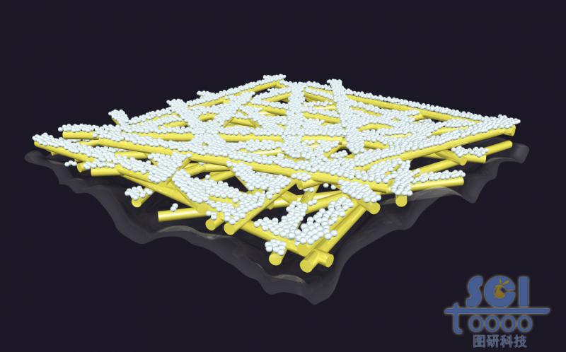 附著納米顆粒的纖維骨架