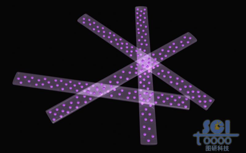 微球堆積形成的條帶狀結晶