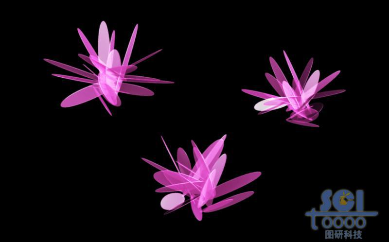 小片穿插成簇的納米花/納米簇