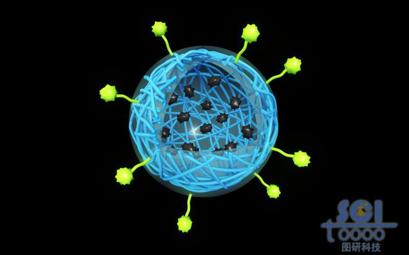 帶熒光綠色ICG的透明質酸納米顆粒/納米藥物球
