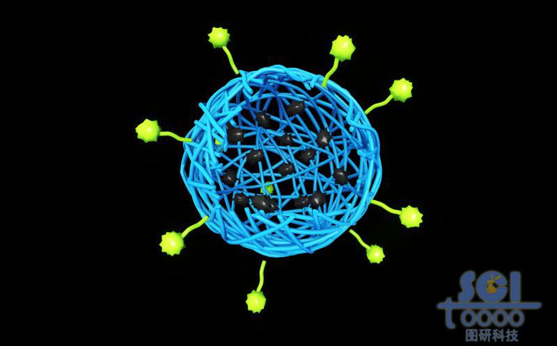 帶熒光綠色ICG的透明質酸納米顆粒/納米藥物球