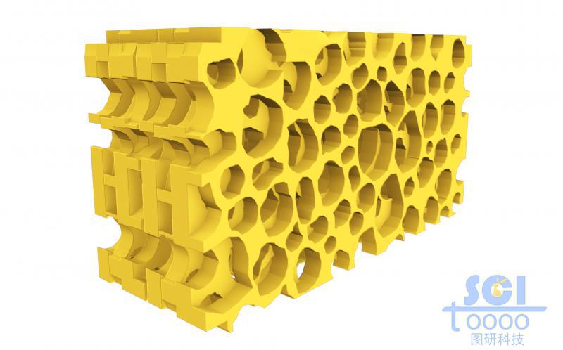 無規(guī)則多孔的泡沫/海綿/骨架結(jié)構(gòu)