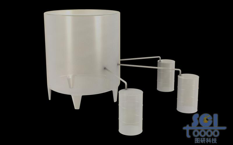 三出口的透明反應裝置/分離裝置