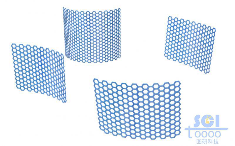 起伏的石墨烯結構